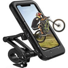 MotoSPECOOL Phone Holder - Waterproof - Bike - 360 - Rain Cover - Phone Holder