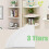 3 Layer Corner Wall Shelves Floating Shelf Wall Storage Rack Office Decor -White 2