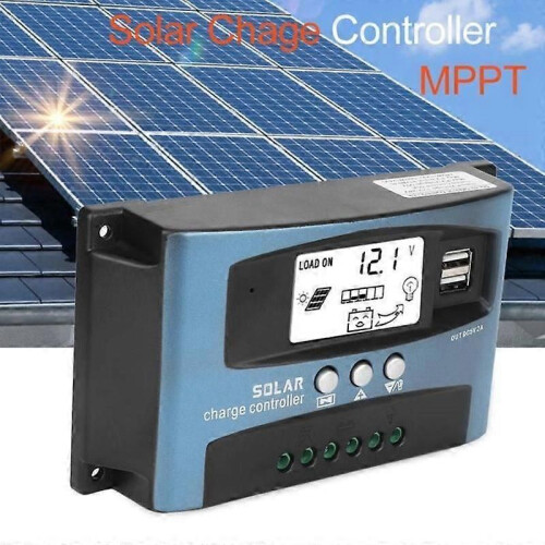 100A MPPT Solpanel Batteriladdare Charge Regulator Controller 12V - 24V Auto Tracking Uppgradering ABI03