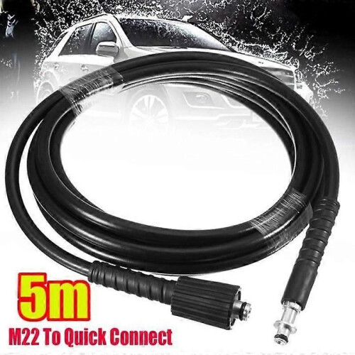 5M högtryckstvättslang Flexibel för Karcher K 9mm M22 hanadapter 1