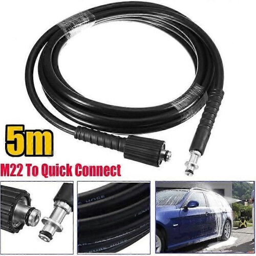5M högtryckstvättslang Flexibel för Karcher K 9mm M22 hanadapter