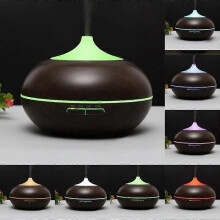 Humidificateur ultrasonique, diffuseur d'huiles essentielles et d'arômes en forme d'amande, marron