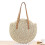 Rund stråväska - Märke - Modell - Beige - Hand - Dam 1