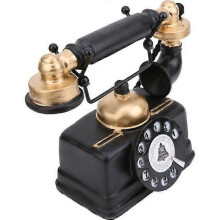 LES Vintage Retro Antique Telephone Wired Corded Telephone Landline Phone Home Decor Decoration Black