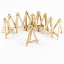 10 stuks mini houten statief ezel 12 x 7 cm fotohouder kaart bruiloft feesttafel
