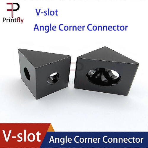 (Black10PCS)V-slot Black Angle Corner Connector 90 Degree Angle Bracket For Openbuilds Cnc Mill 3d Printer