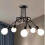 Lustre en fer forgé - 5 têtes - Métal - Noir 1