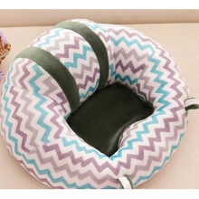 Babybank, zitondersteuning, babyzitje, leren babyligstoel, stoel 45*45cm, golvenprints