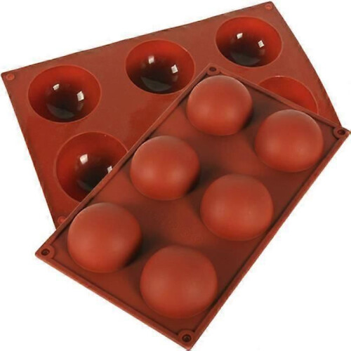 Bakform - CA486 - Half Ball Sphere - Silikon - 30x17,5x3,5 cm - Brun