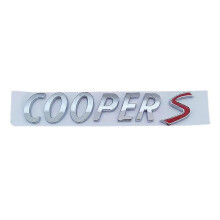 (Krom Silver)3D ABS Svart Krom Bilbokstäver Bakre Trunk Logotyp Mini Cooper S Emblem Badge Sticker För