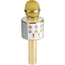 MAX KM01 - Karaoke Mikrofon Trådlös Bluetooth Mikrofon - Guld Inbyggd högtalare Röstväxlare Mic