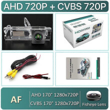 (CVBS720P-AHD720P) Caméra de recul MCCD AHD 1080P 170 Fisheye pour Renault Fluence