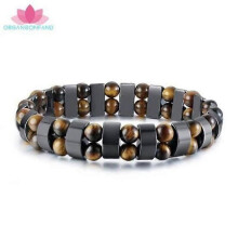 Bracelet homme ORGANGONFAND en perles de pierre œil de tigre, cadeau de Noël