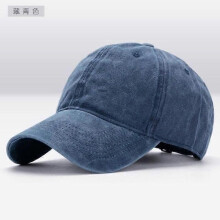 Heren gewassen pet katoenen verstelbare baseballpet marineblauw