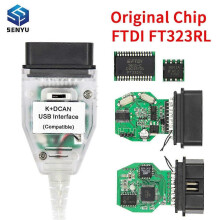 (K CAN White) för BMW K+DCAN bildiagnosverktyg FTDI FT232RL med strömbrytare K DCAN K CAN OBD 2 IN-PA-skanner