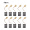 10 PCs Electric Drill Carbon Brush Spare Part with 25mm Spring and Copper Core for Generic Electric 1