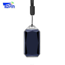 (G12 Blue Pendant) Hot G12 Blue Gemstone Pendant Mini GPS Tracker IP67 Vattentät GSM Wifi LBS SOS Call
