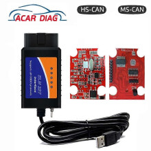 Nyaste ELM327 V1.5 USB-switch med PIC18F25K80 & CH340 DUBBELt Chip för HS MS CAN ELM 327 kodläsare