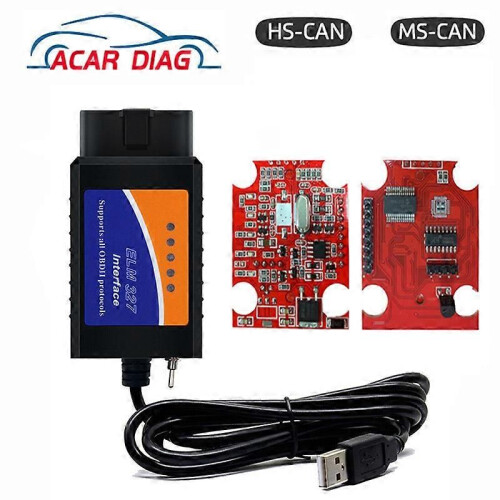 Commutateur USB ELM327 V1.5 le plus récent avec puce double PIC18F25K80 et CH340 pour lecteur de code