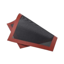 Tapis de cuisson - Cookie - Silicone alimentaire - 40 x 30 cm - Noir/rouge - Antiadhésif