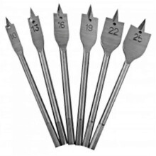 6 Flat Wood Flat Drill Sets 10mm 12mm 16mm 18mm 20mm 25mm Paddle Flat Wood Boring Drill Bit Set Power