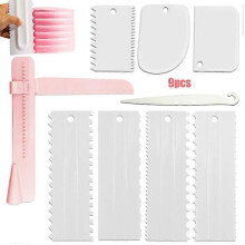 Cake Scraper Fondant Smoother Kakkukaavin Kakun koristelu Kampa Kuorrute Smoother Fondant Spatula