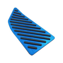 (Voetsteun 1 stuk blauw) Aluminium auto gaspedaal brandstof rem voetsteun pedalen plaat pad cover voor