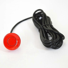 (rosso) Kit sensore di parcheggio per auto di alta qualità, universale, wireless, con display LCD a