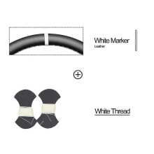 (witte marker)Bioeon Zwarte PU Kunstlederen Stuurhoes Gevlochten voor M5 E39 M3 E36 E38 E31