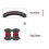 (red hollow2)Bioeon Black PU Artificial Leather Steering Wheel Cover Braid for M5 E39 M3 E36 E38 E31 1