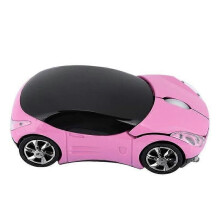 Pink Wireless Mouse 24 GHz Ferrari Car Shape Optical USB-Wireless Connections-Easy to Use-Smooth Transmission