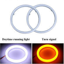 Anneaux Halo LED Angel Eyes pour voiture (70 mm) en coton blanc et jaune, 70 mm, 80 mm, 90 mm, 100 mm,