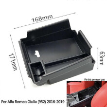 (För Giulia)Car Styling Tillbehör Konsol Armstöd Förvaringslåda Container Bil Styling För Alfa Romeo