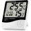 Inomhustermometer Digital Hygrometer LCD-skärm Digital temperaturluftfuktighetsklocka Hem HTC-1 1