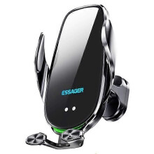 ESSAGER 15W Wireless Car Charger with Phone Holder and Air Vent Mood Lighting