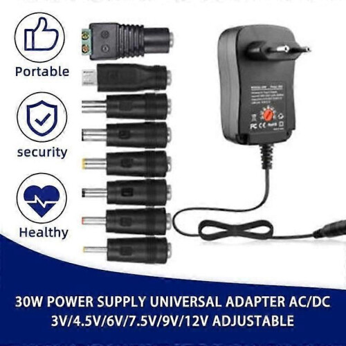 30W AC universele voedingsadapter DC 3V45V6V75V9V12V instelbaar