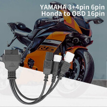 OBD-förlängningskabeladapter 3 4 6-stifts diagnosadaptersladd OBD 16-stifts motorcykel OBD2 skannerkontakt