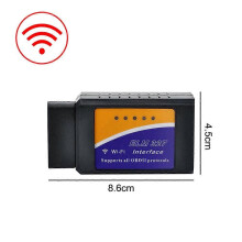 (uppgraderad Wifi)OBD2 Bilskanner Mini ELM327 Diagnostisk Adapter Tester Trådlös WIFI Bluetooth Bildiagnostik