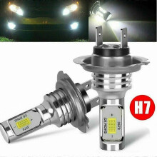 2st H 7 LED Bilstrålkastare 80W COB DRL Canbus 12-24V 6500K Lampa Vit