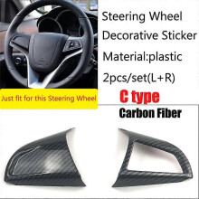 (C-typ kolfiber) För Chevrolet Cruze Trax Tracker Sedan Hatchback 2009-2015 Bilratttrim