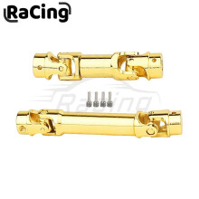 2pcs TRX4-M Golden Color Metal Steel Center Drive Shaft for 1/18 RC Crawler TRX4M Metal Upgrade Parts