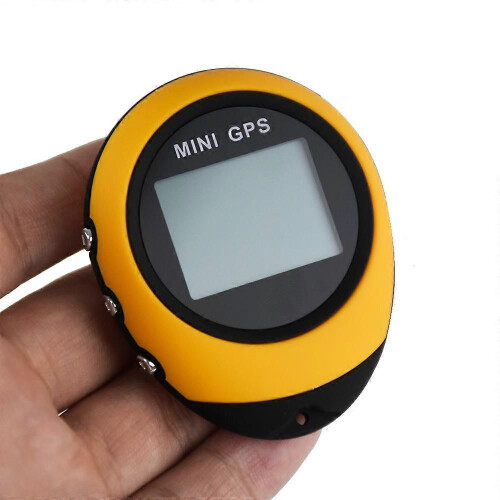 (Yellow)Mini GPS Tracker Tracking Device Travel Portable Keychain Locator Pathfinding Motorcycle Vehicle