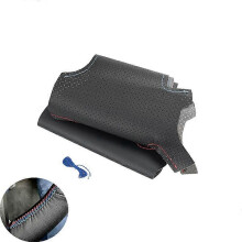 (röd blå linje)För BMW M Sport 1 3-serie M3 E90 E92 E93 E81 E82 E87 X1 E84 DIY Handsydd Perforerad