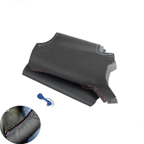 (röd blå linje)För BMW M Sport 1 3-serie M3 E90 E92 E93 E81 E82 E87 X1 E84 DIY Handsydd Perforerad
