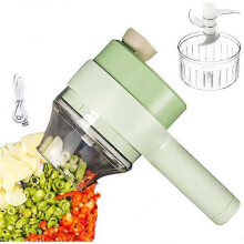 Ensemble coupe-légumes électrique 4 en 1 - Coupe-légumes électrique multifonctionnel - Hachoir à aliments