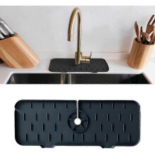 Tapis de robinet anti-éclaboussures en silicone pour évier de cuisine et salle de bain