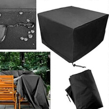 Beschermhoes voor vierkante tuinmeubelen 120x120x74cm - Zwart - Buiten
