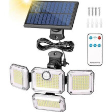 Lampada solare per esterni - AUDBURN - ABURNUDREY - 333 LED - 3 modalità - Rilevatore di movimento IP65