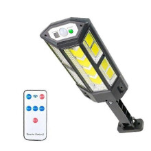 Utomhussolljus Solar gatubelysning 124 COB med rörelsesensor 3 lägen IP65 Vattentät för trädgård