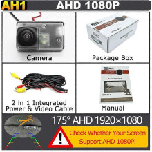 Caméra de recul 170 degrés AHD 1920x1080P pour Peugeot 206 207 306 307 308 406 407 5008